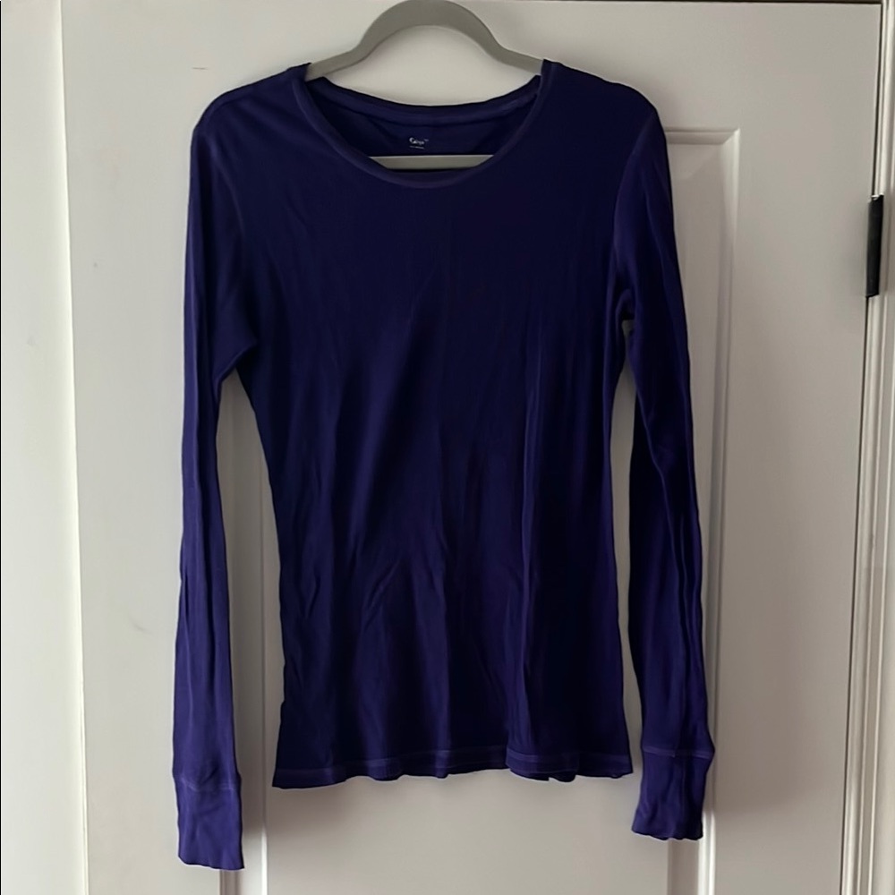 GAP Purple Fitted Long Sleeve T-Shirt